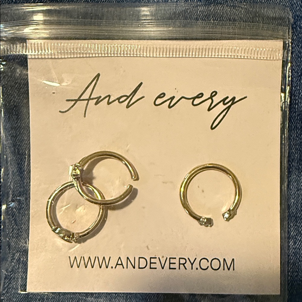 And Every Gold Tone Hoop & Cartilage Ring Set - Gold